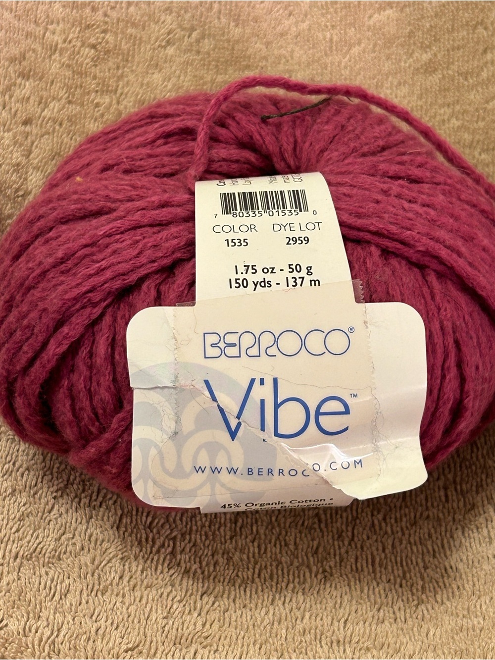 Berroco Vibe - Deep Rose